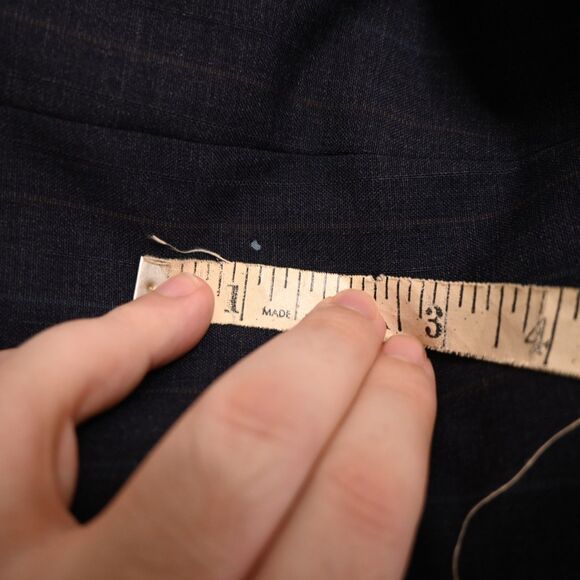 Tom James Mens 42R Gray Pinstripe Single Vent 3-Button Wool Sports Coat Blazer - Picture 8 of 10